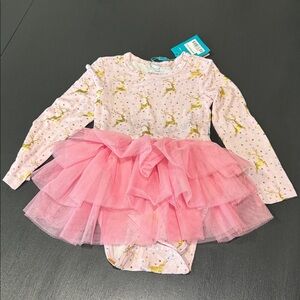 Posh Peanut Ryleigh Bodysuit Tulle Dress 2T
